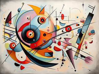 Modern abstract art futuristic acrylic painting, generative ai