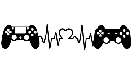 Heartbeat of a gamer - controller for consoles - pure joy - online winning - esport, entertainment, love for games