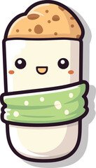 Cartoon vector of wrapped food