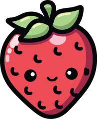 Vector of strawberry on white background
