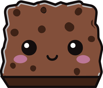 Vector of cookie on white background