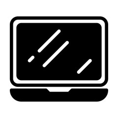 laptop icon, glyph icon style