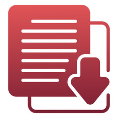 download document icon, gradient icon style