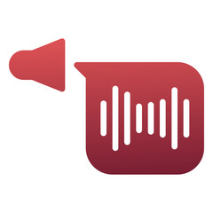audio icon, gradient icon style