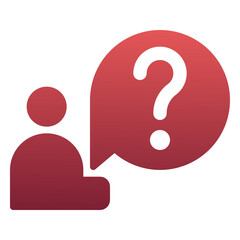 ask icon, gradient icon style