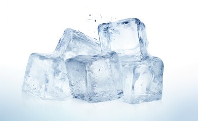 Icecubes background, ice cube texture, ice wallpaper It makes me feel fresh and feel good. In the summer, ice and cold drinks will make us feel relaxed, Made for beverage business. Generative AI