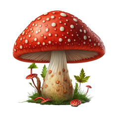 healthy mushrooms isolated on white