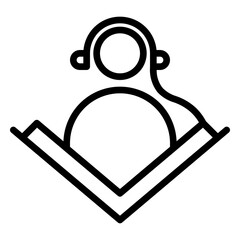 study icon, line icon style