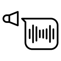 audio icon, line icon style