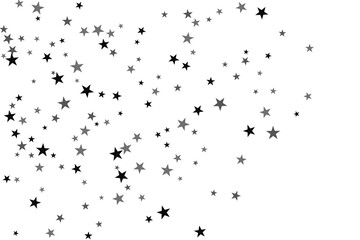 Star confetti. Silver casual confetti background. Bright design pattern.