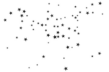 Star confetti. Abstract casual confetti background. Bright design pattern.