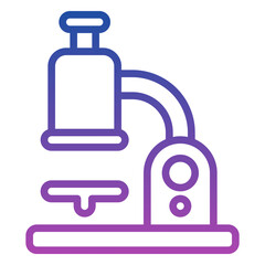 microscope icon, line gradient icon style