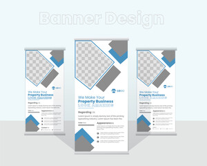 Roll up business template layout brochure leaflet-vector,geometric triangle and exhibition ads pull up design x-banner design template,Editable vertical template vector set, modern standee and flag ba