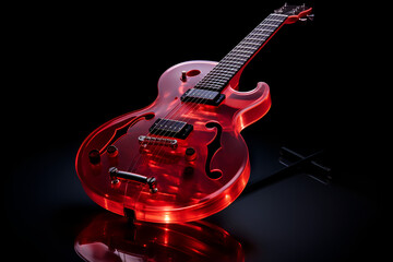 red electric guitar