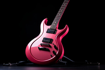 Obraz premium pink electric guitar