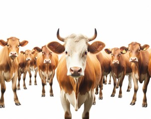 Potrait of brown cows