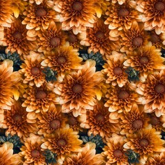 Fototapeta na wymiar AI generated background with brown flowers