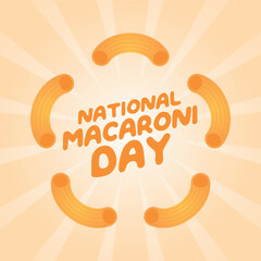 national macaroni day design template for celebration. flat macaroni vector design. macaroni vector images. 