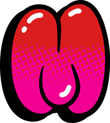 Graffiti Brush Letter M