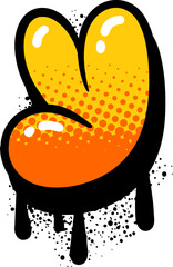 Graffiti Brush Letter Y