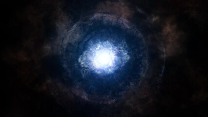 Illustrative animation of a bright cosmic explosion for backgrounds