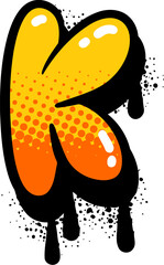 Graffiti Brush Letter K