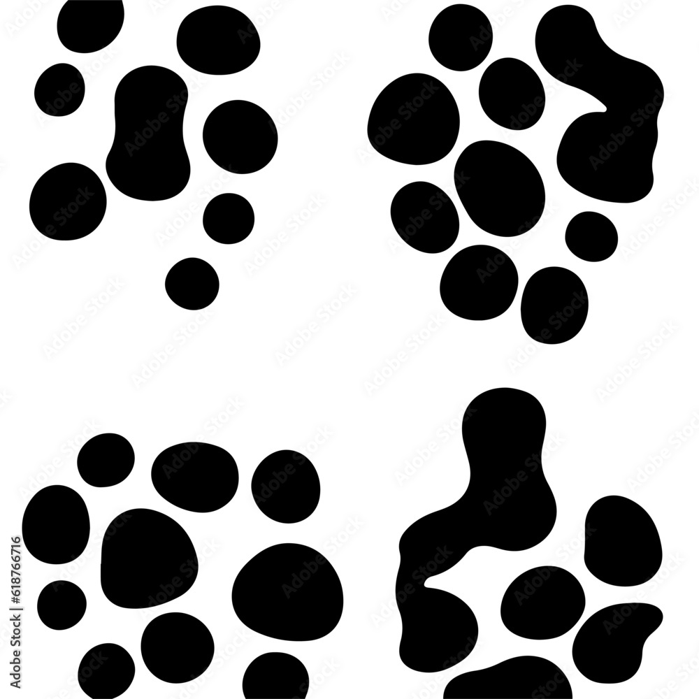 Poster abstract psychedelic black and white pattern with melting forms. concept of hallucinations and visio