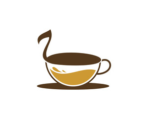Coffee cup with music note logo