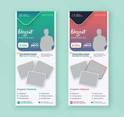 Modern iconic clean and minimal real estate agency roll up display exhibition banner