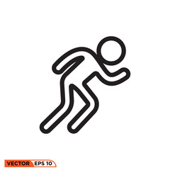 Icon vector graphic of human dance, stickman