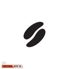 Icon vector graphic of coffee bean