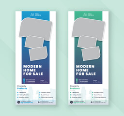 Modern colorful real estate home sell industrial display exhibition roll up standee banner