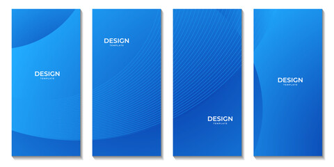 set of brochures. abstract blue organic gradient background