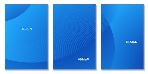 set of flyers. set of book covers. abstract blue organic gradient background