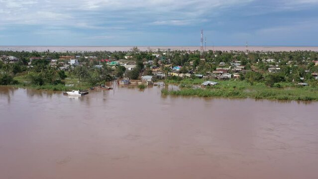 Floods in Sofala Buzi, Mozambique Took Place After tropical Cyclone Idai and Elloise