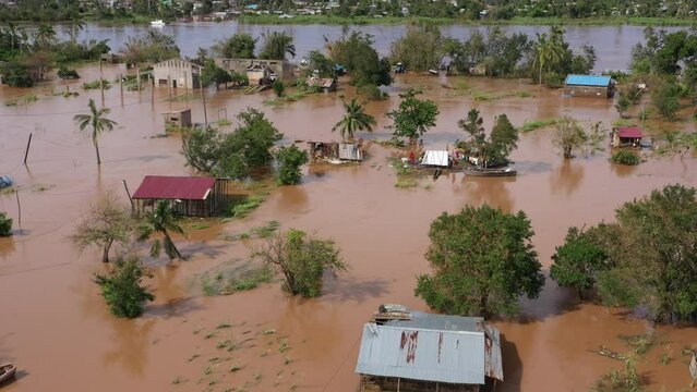 Floods in Sofala Buzi, Mozambique Took Place After tropical Cyclone Idai and Elloise