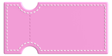 3D coupon label. 3D illustration.