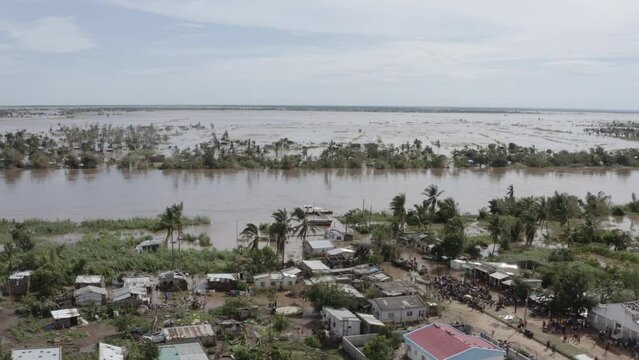Floods in Sofala Buzi, Mozambique Took Place After tropical Cyclone Idai and Elloise