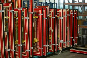 Obraz premium a number of different color bars near each other in a room