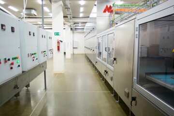 Industrial electrical machines in a factroy