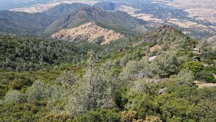 the view from the summit of the peak of the mountains