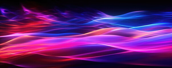 Naklejka premium Abstract Neon Lights Motion Exposure Capture Background