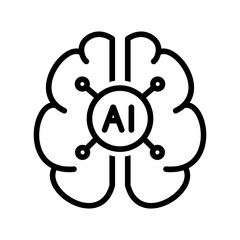 an artificial intelligence icon in line style