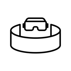a virtual reality icon in line style