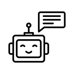 a chatbot icon in line style