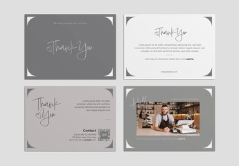 Grey Thank You Card Layout