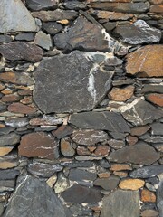 Closeup of the stone wall texture