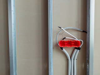 Installation of electrical outlets in a drywall