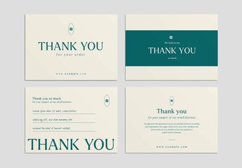 Stylish Thank You Card Template