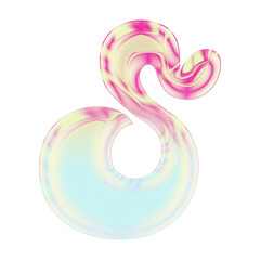 3D Glossy Pastel Alphabet Letters PNG Set – Isolated Transparent Background